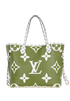 Neverfull MM, &pound;2,200, Handbags, Beige/Green, Canvas, Front view